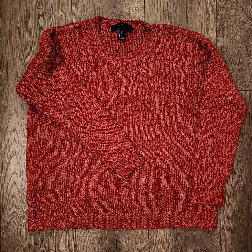 Forever 21 Small Burnt Orange Knit Sweater